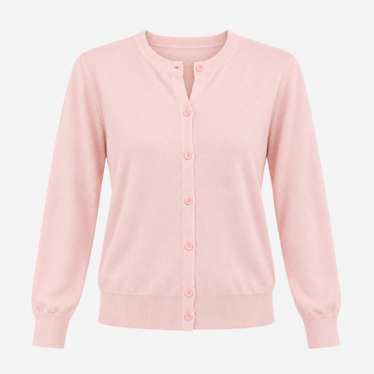 Women’s Fine-Knit Button-Front Cardigan Jumper-Fowsa