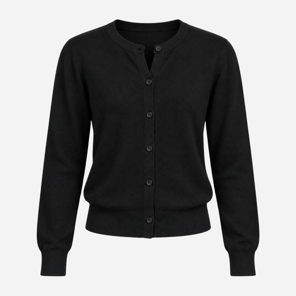 Women’s Fine-Knit Button-Front Cardigan Jumper-Fowsa