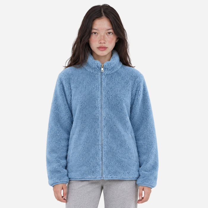 Women's Full-Zip Fluffy Fleece Jacket