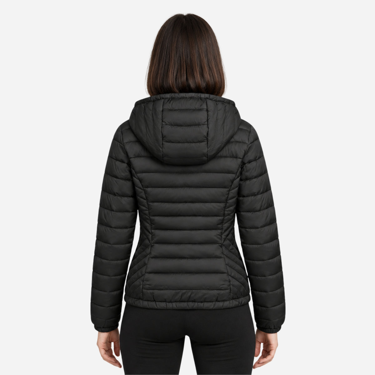 Women’s Full Zip Hooded Puffer Jacket-Fowsa