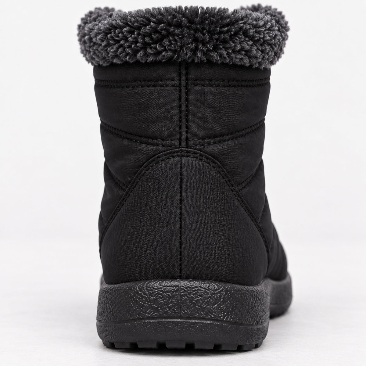 Women's Fur-Lined Side-Zip Winter Boots-Fowsa