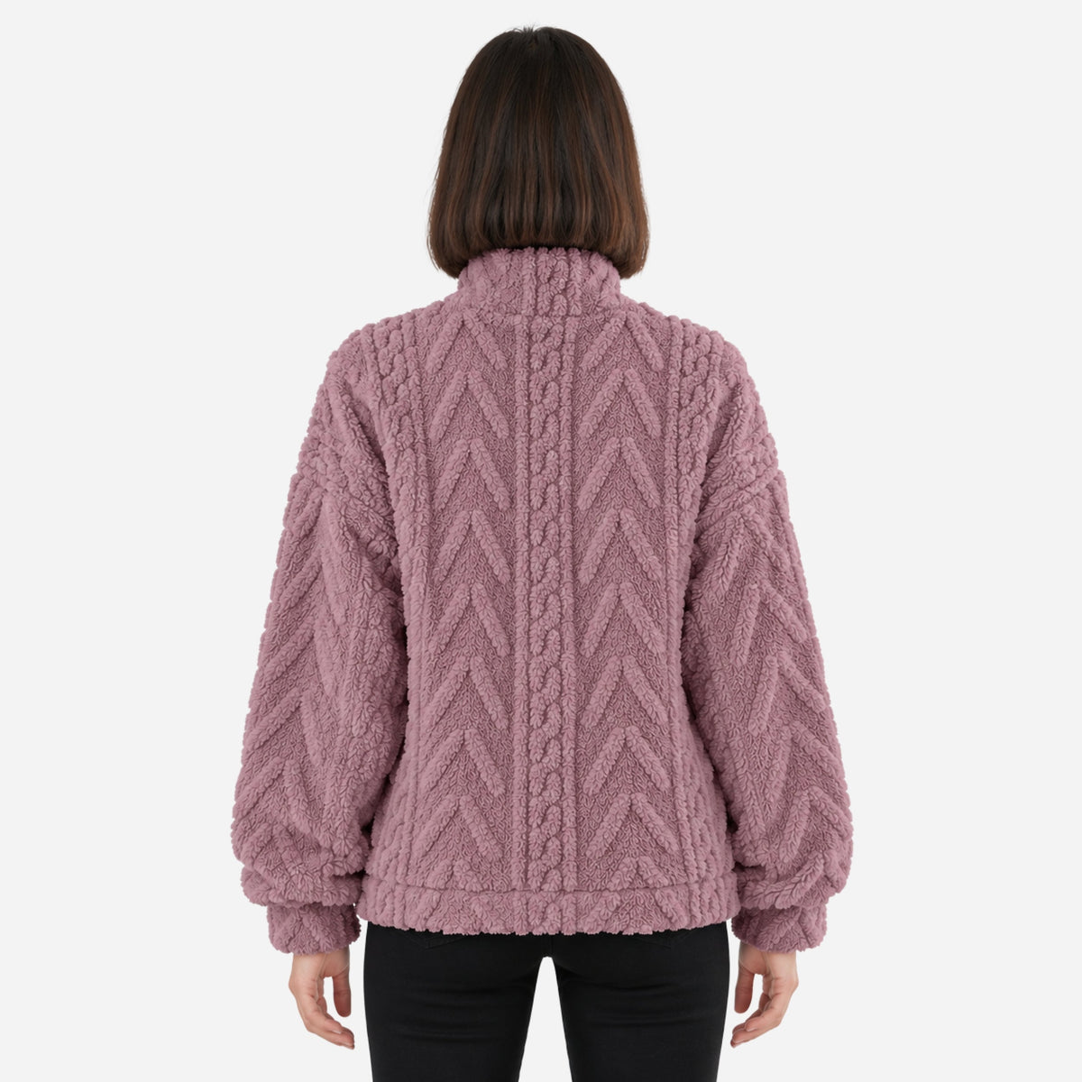 Women’s Half-Zip Warm Fleece Jumper-Fowsa