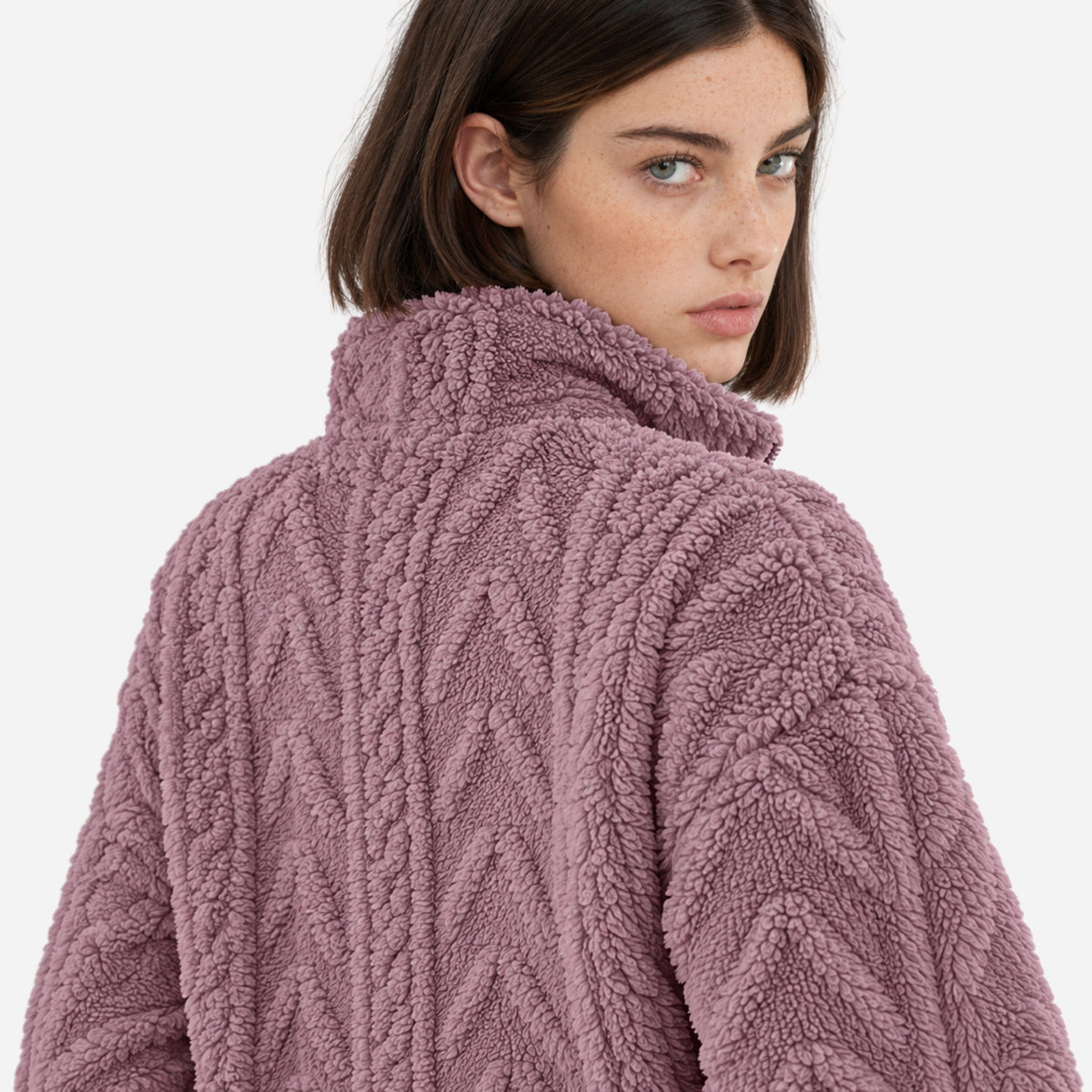 Women’s Half-Zip Warm Fleece Jumper-Fowsa