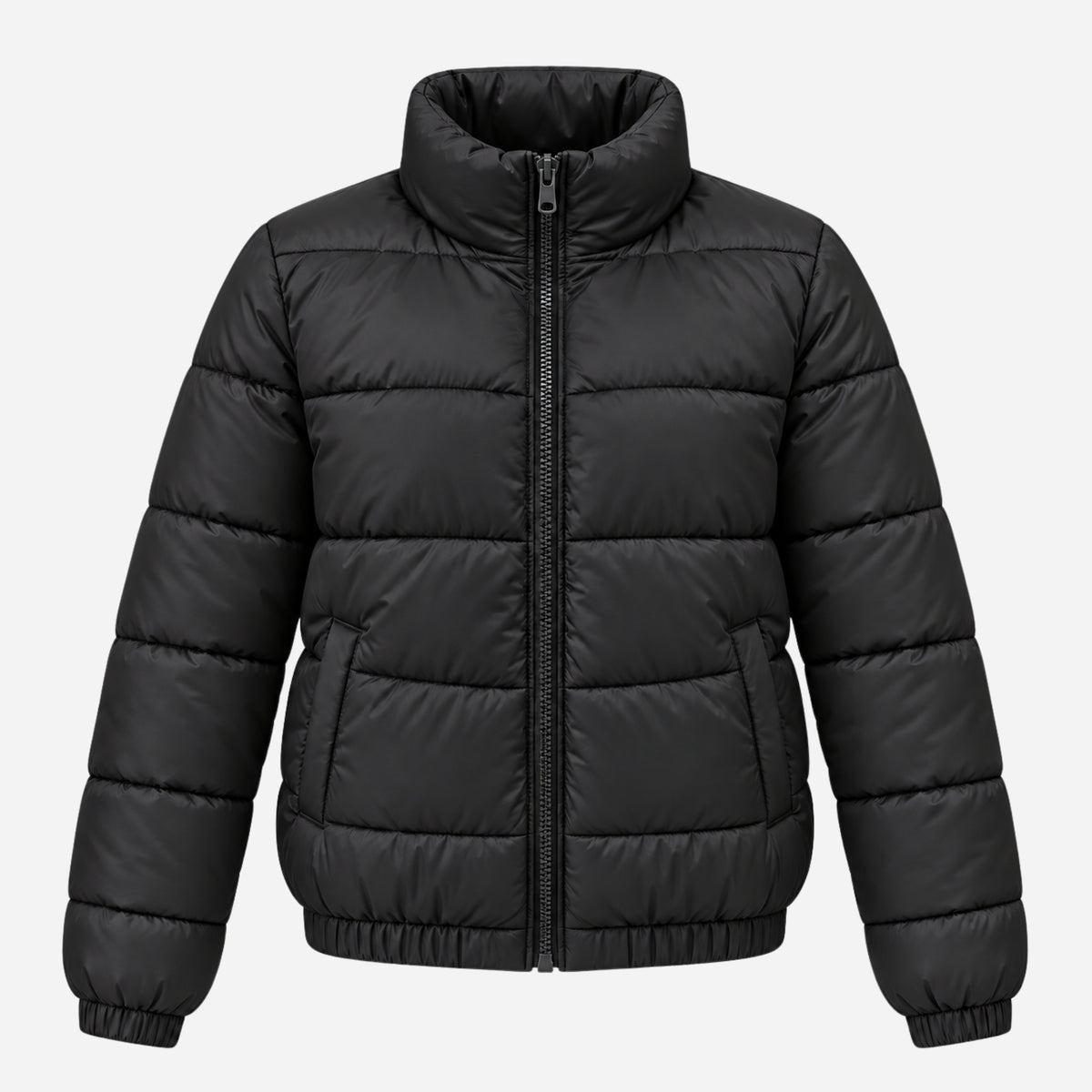 Women’s High-Neck Panelled Puffer Jacket-Fowsa