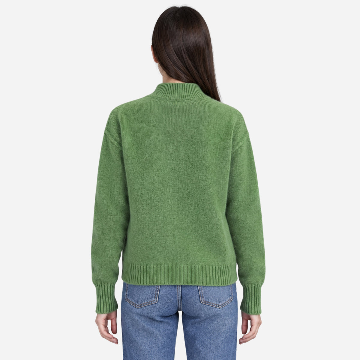 Women’s High-Neck Textured Knit Jumper-Fowsa