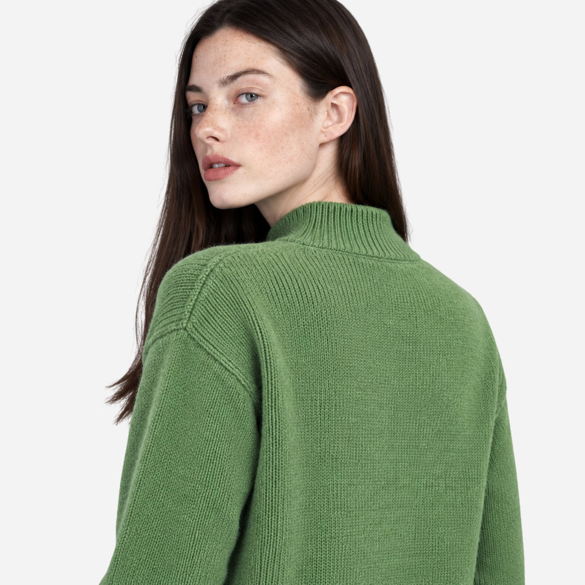Women’s High-Neck Textured Knit Jumper-Fowsa