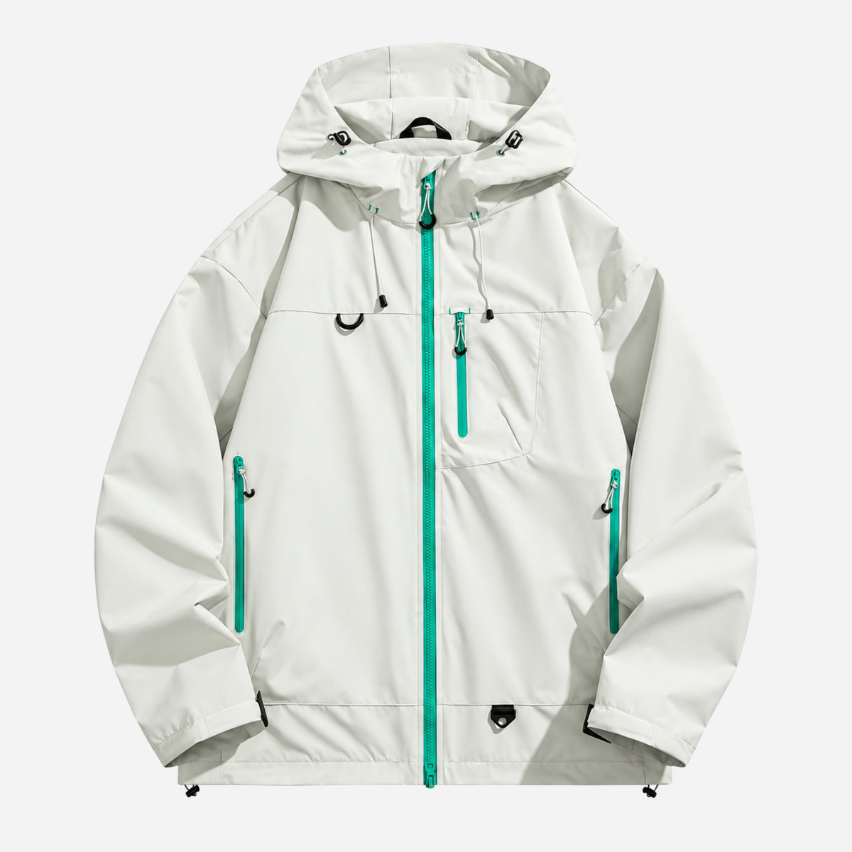 Women’s Hooded Multi-Pocket Waterproof Windbreaker Jacket-Fowsa