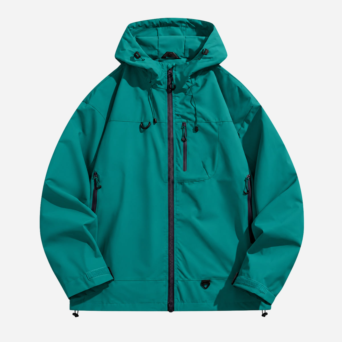 Women’s Hooded Multi-Pocket Waterproof Windbreaker Jacket-Fowsa