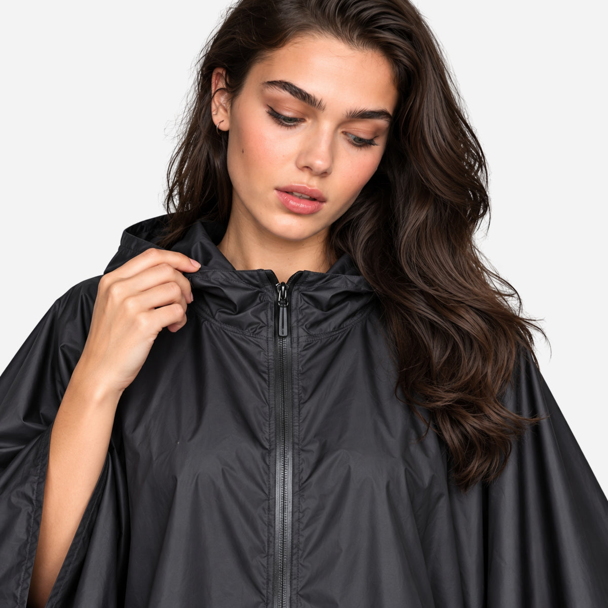 Women's Hooded Oversized Waterproof Jacket-Fowsa