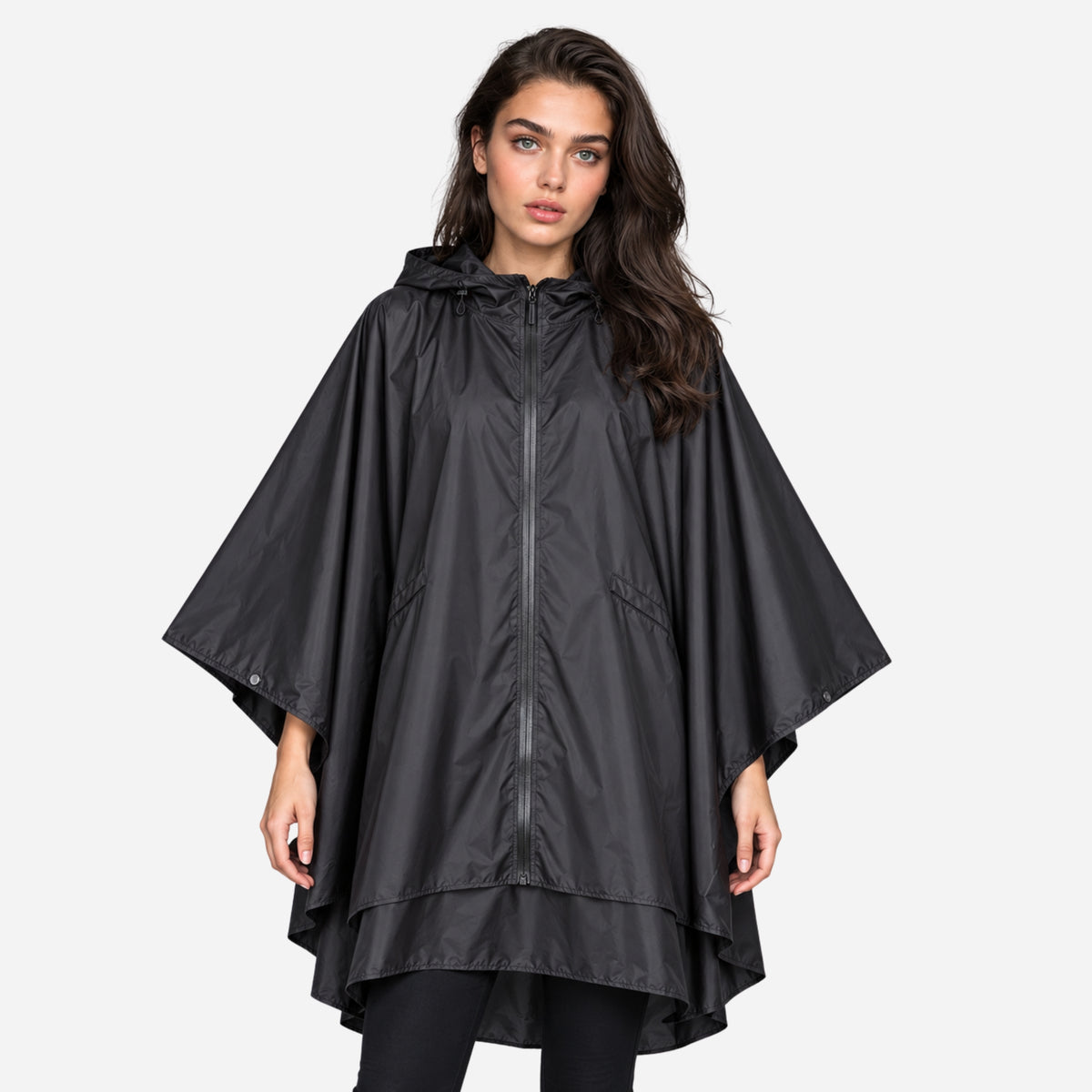Women's Hooded Oversized Waterproof Jacket-Fowsa