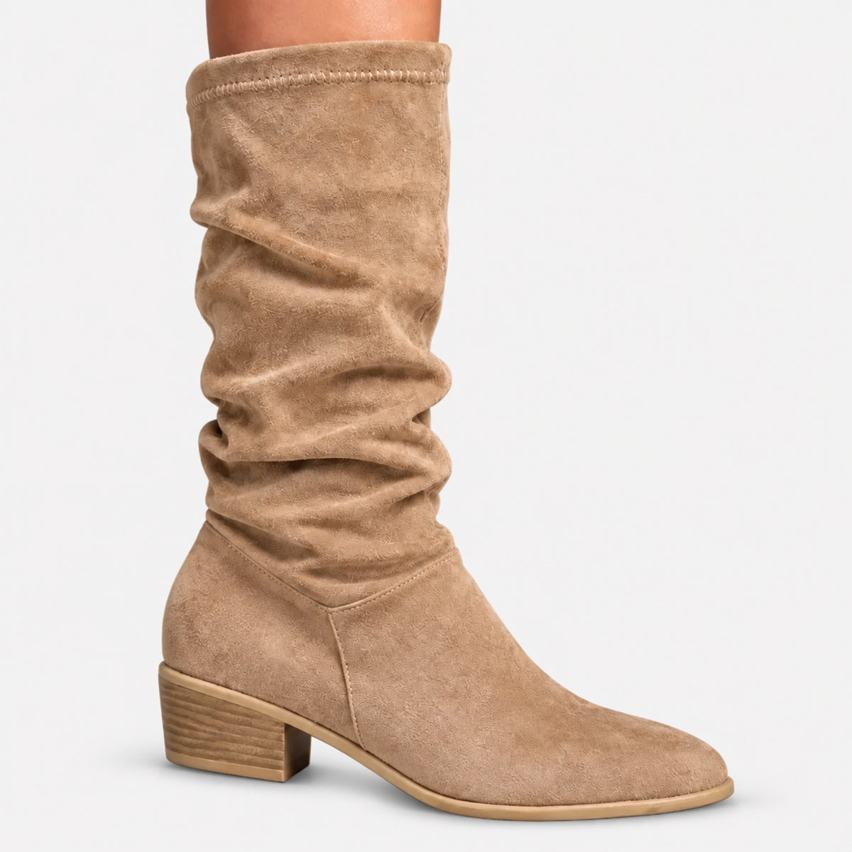 Women's Knee-High Slouch Boots-Fowsa