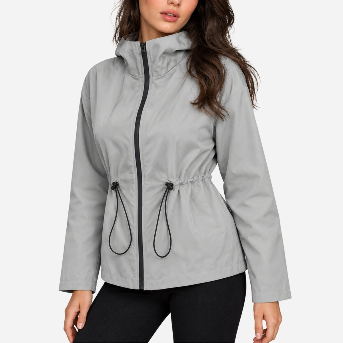Women’s Lightweight Hooded Anorak Windbreaker Jacket-Fowsa