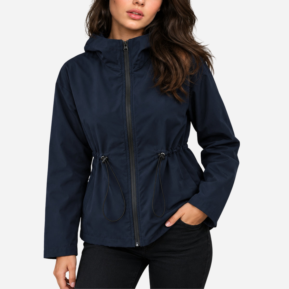 Women’s Lightweight Hooded Anorak Windbreaker Jacket-Fowsa