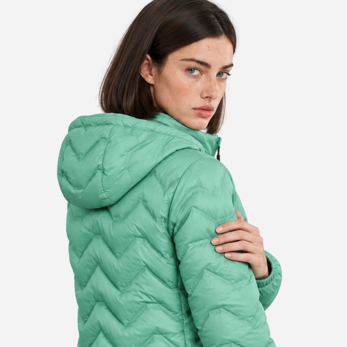 Women's Lightweight Hooded Puffer Jacket-Fowsa