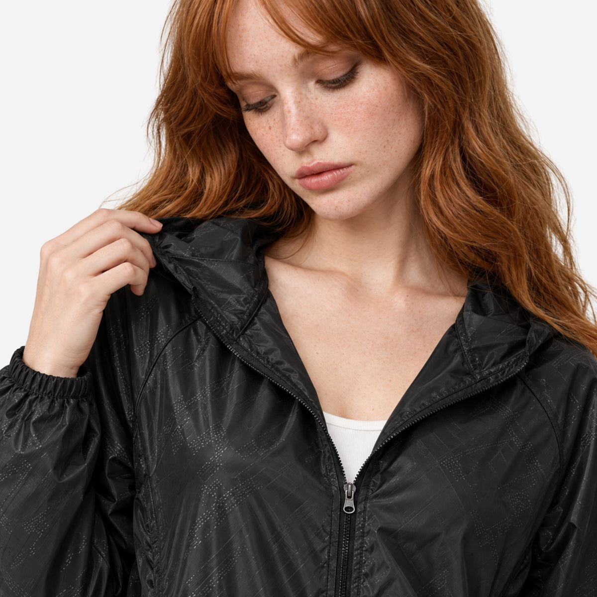 Women's Lightweight Hooded Windbreaker Jacket-Fowsa