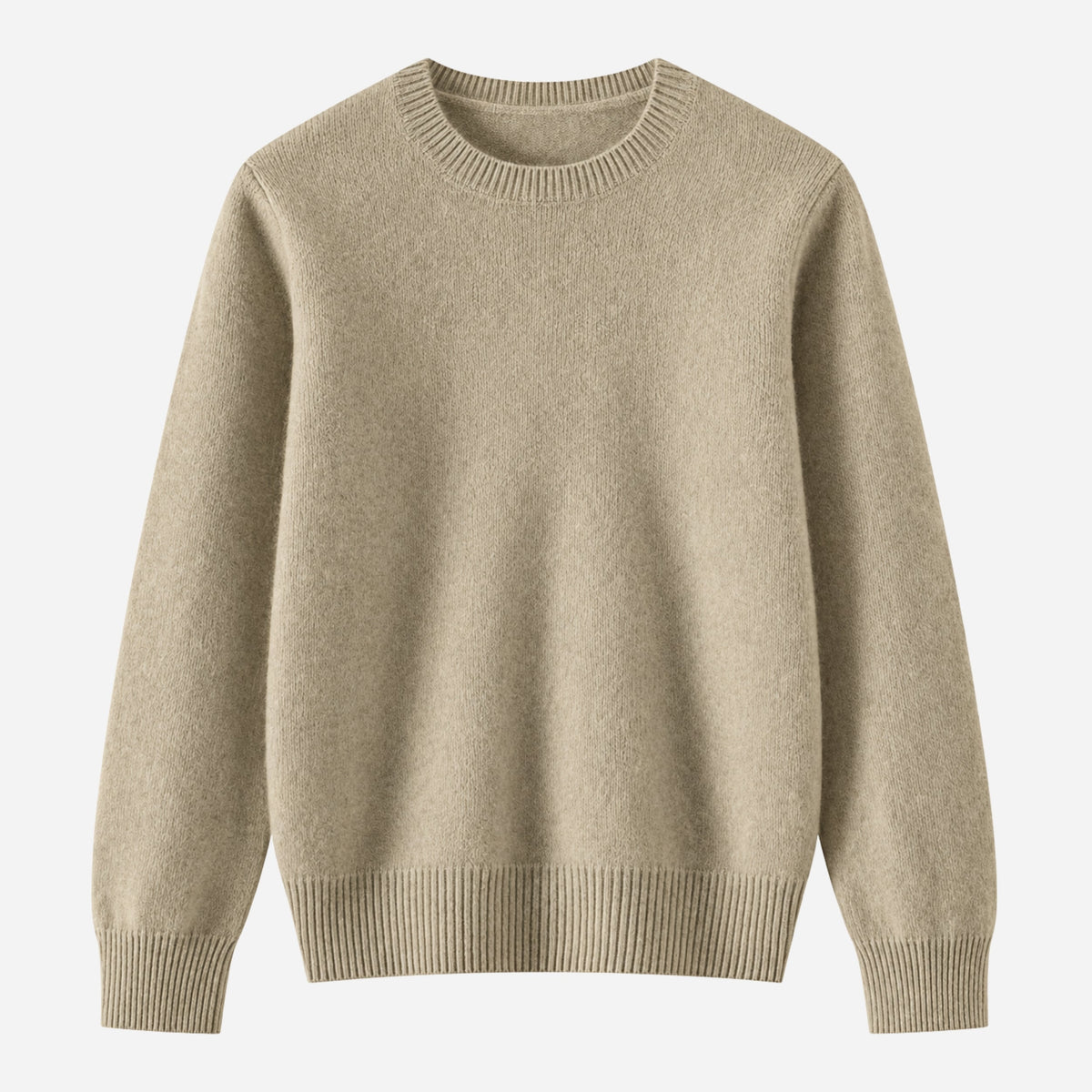 Women's Minimalist Crew-Neck Knitted Jumper-Fowsa