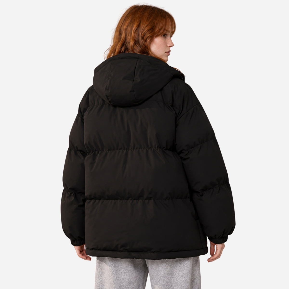 Women's Oversized Hooded Puffer Jacket-Fowsa