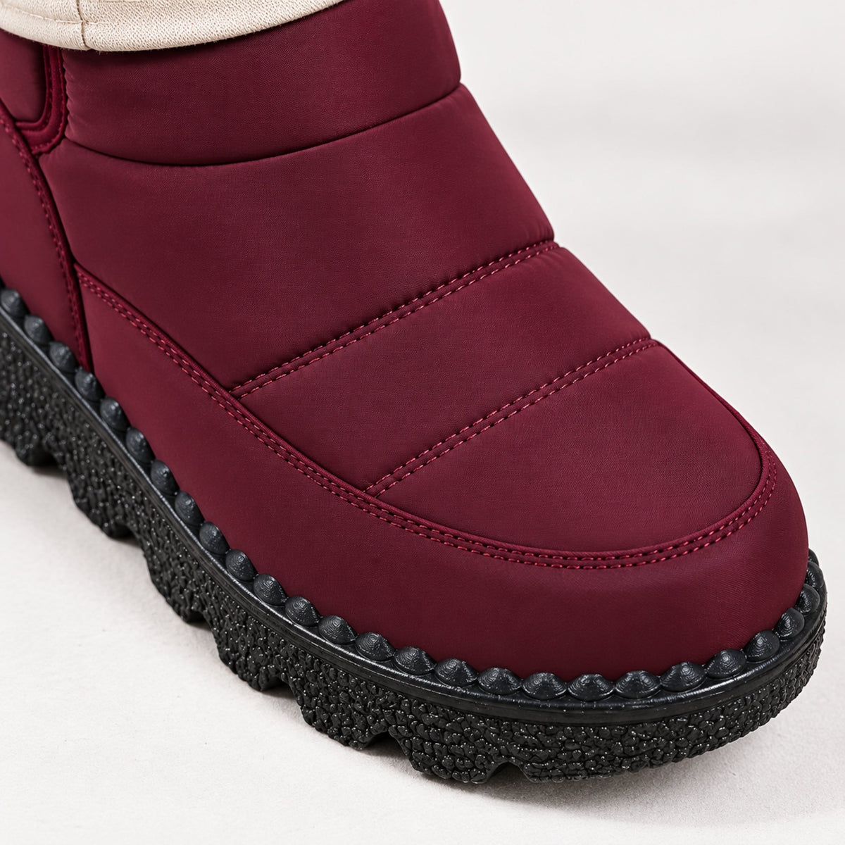 Women's Padded Buckle-Strap Winter Boots-Fowsa