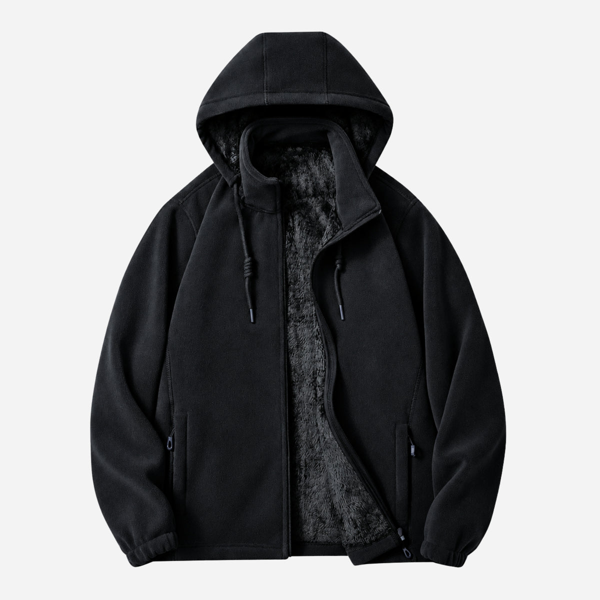 Women’s Plush-Lined Hooded Fleece Jacket-Fowsa