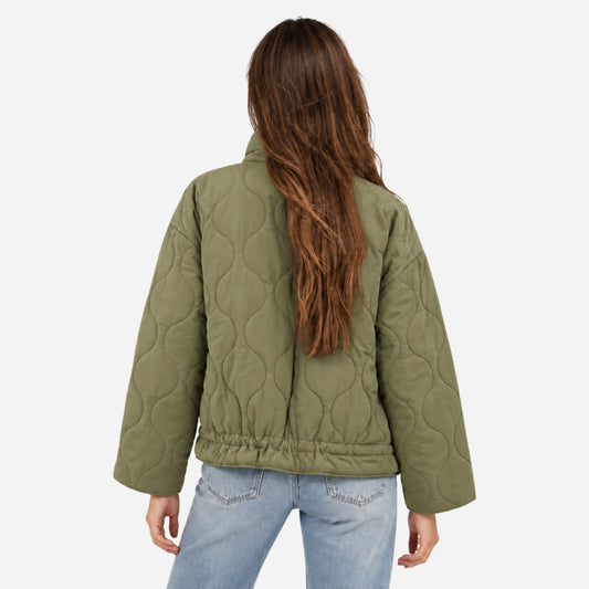 Women's Quilted Stand Collar Jacket-Fowsa