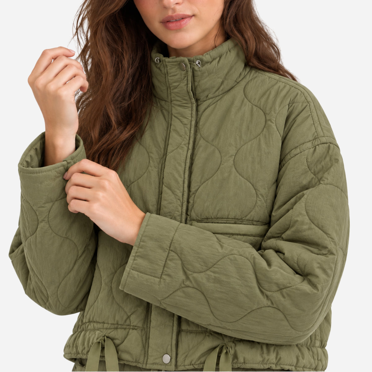 Women's Quilted Stand Collar Jacket-Fowsa