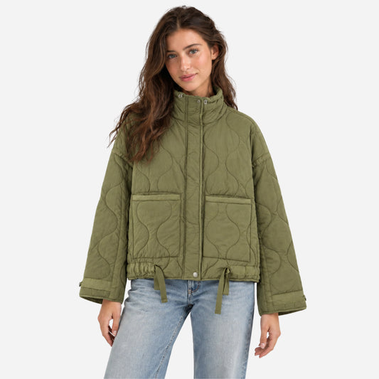 Women's Quilted Stand Collar Jacket-Fowsa