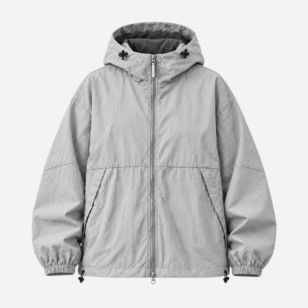 Women's Relaxed Hooded Zip-Up Windbreaker Jacket-Fowsa