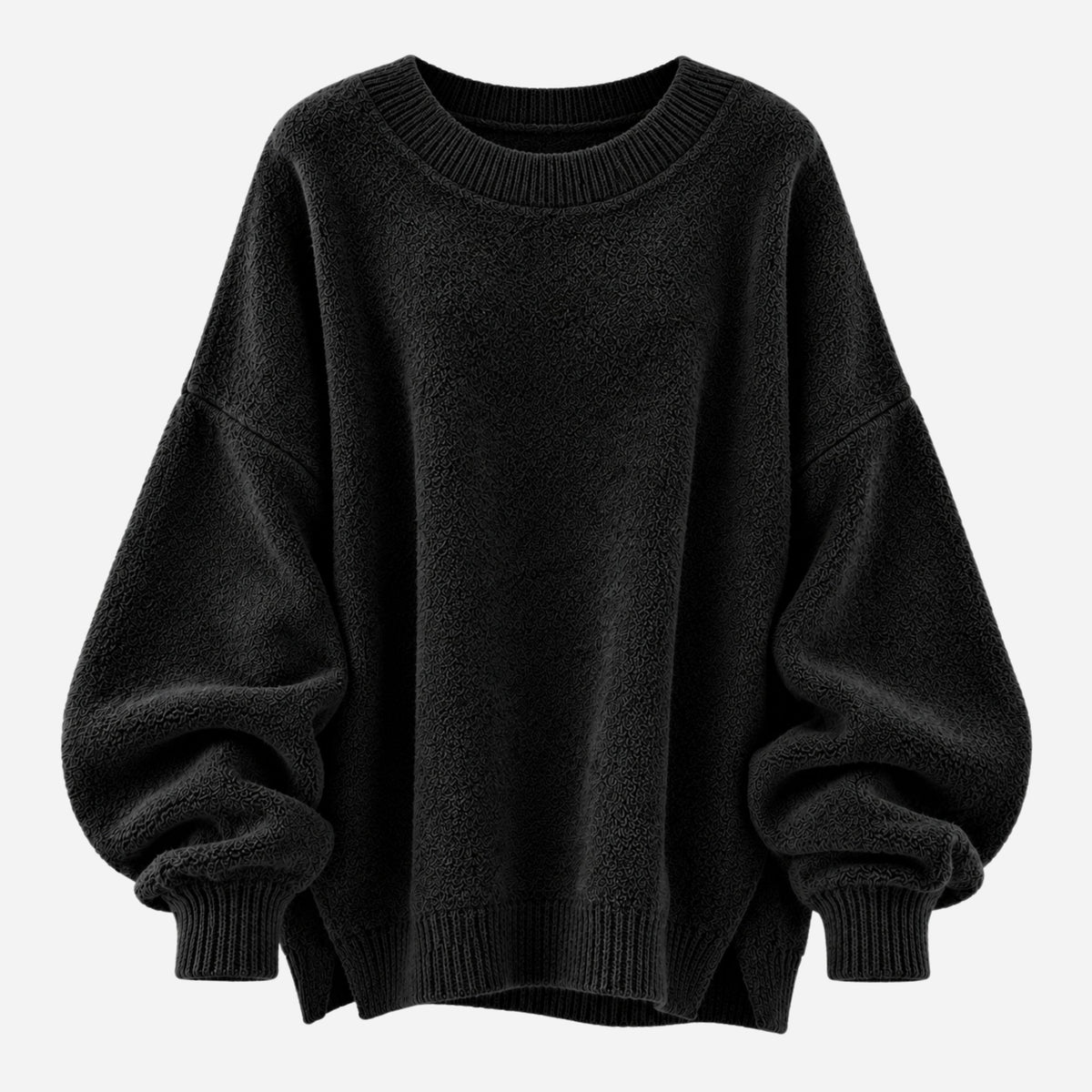 Women's Relaxed Side-Slit Knitted Jumper-Fowsa
