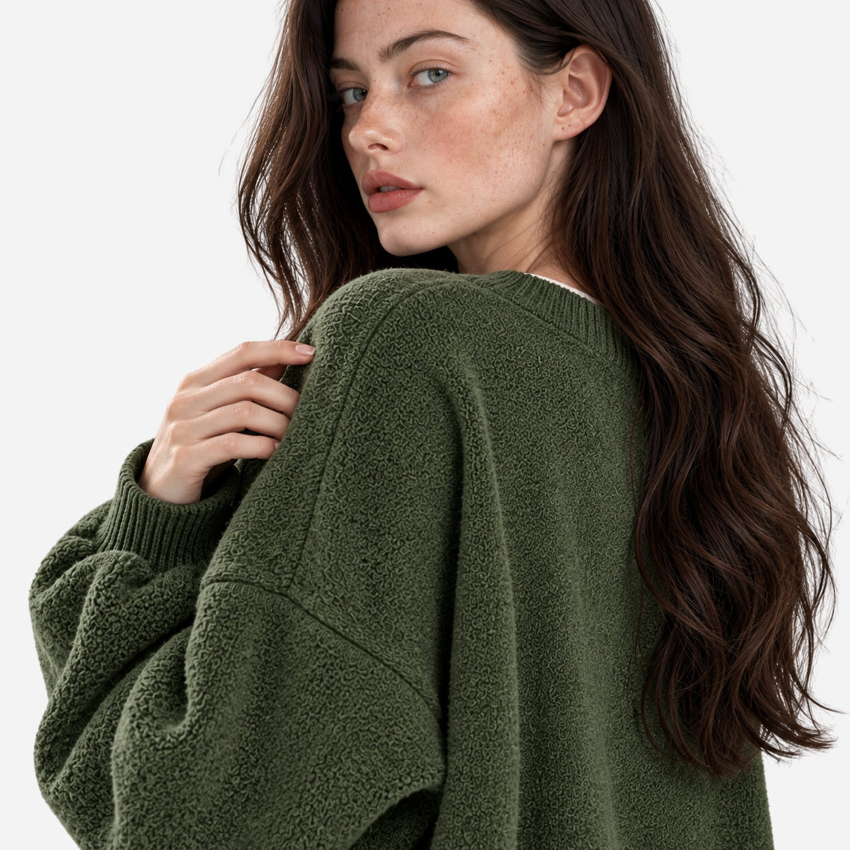 Women's Relaxed Side-Slit Knitted Jumper-Fowsa