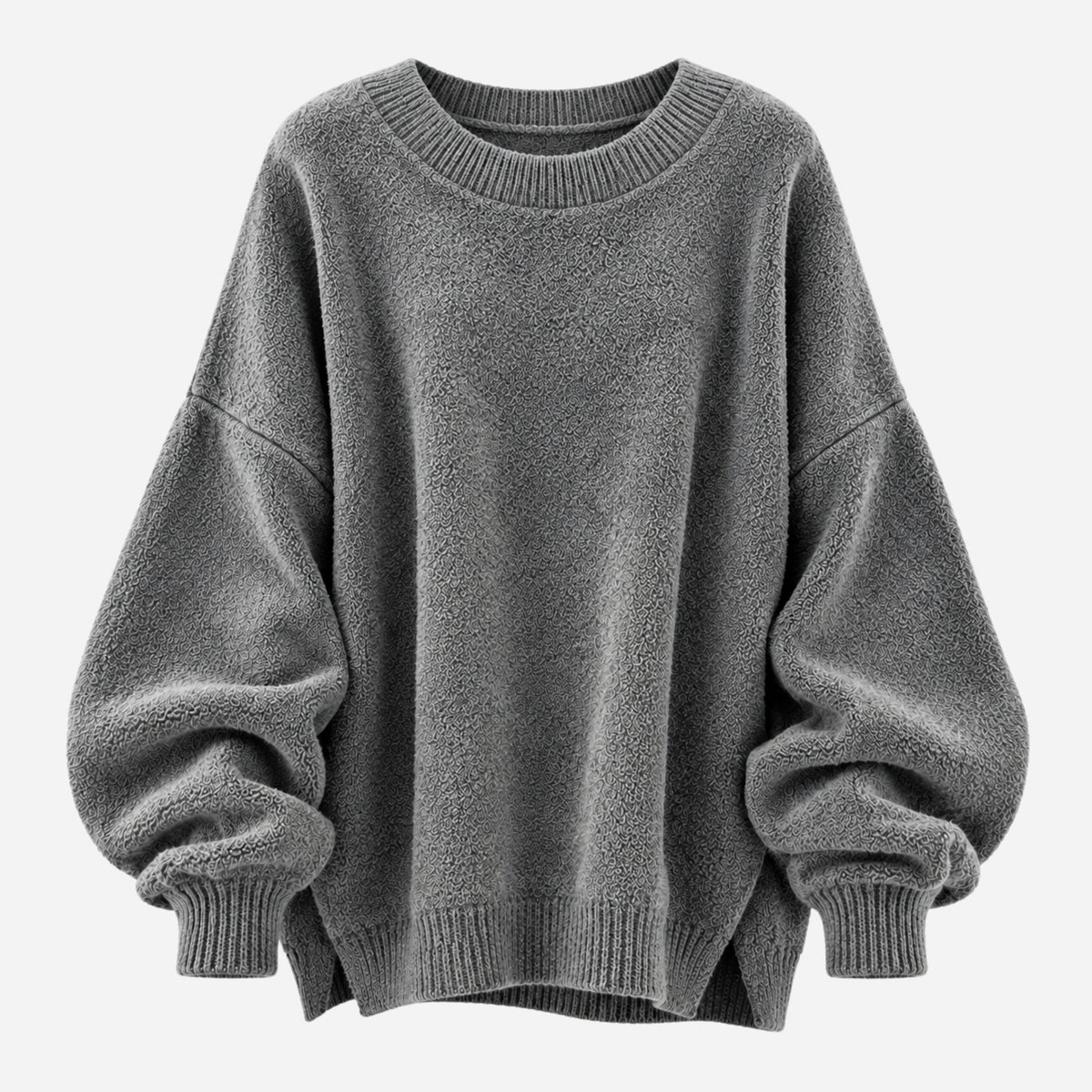 Women's Relaxed Side-Slit Knitted Jumper-Fowsa