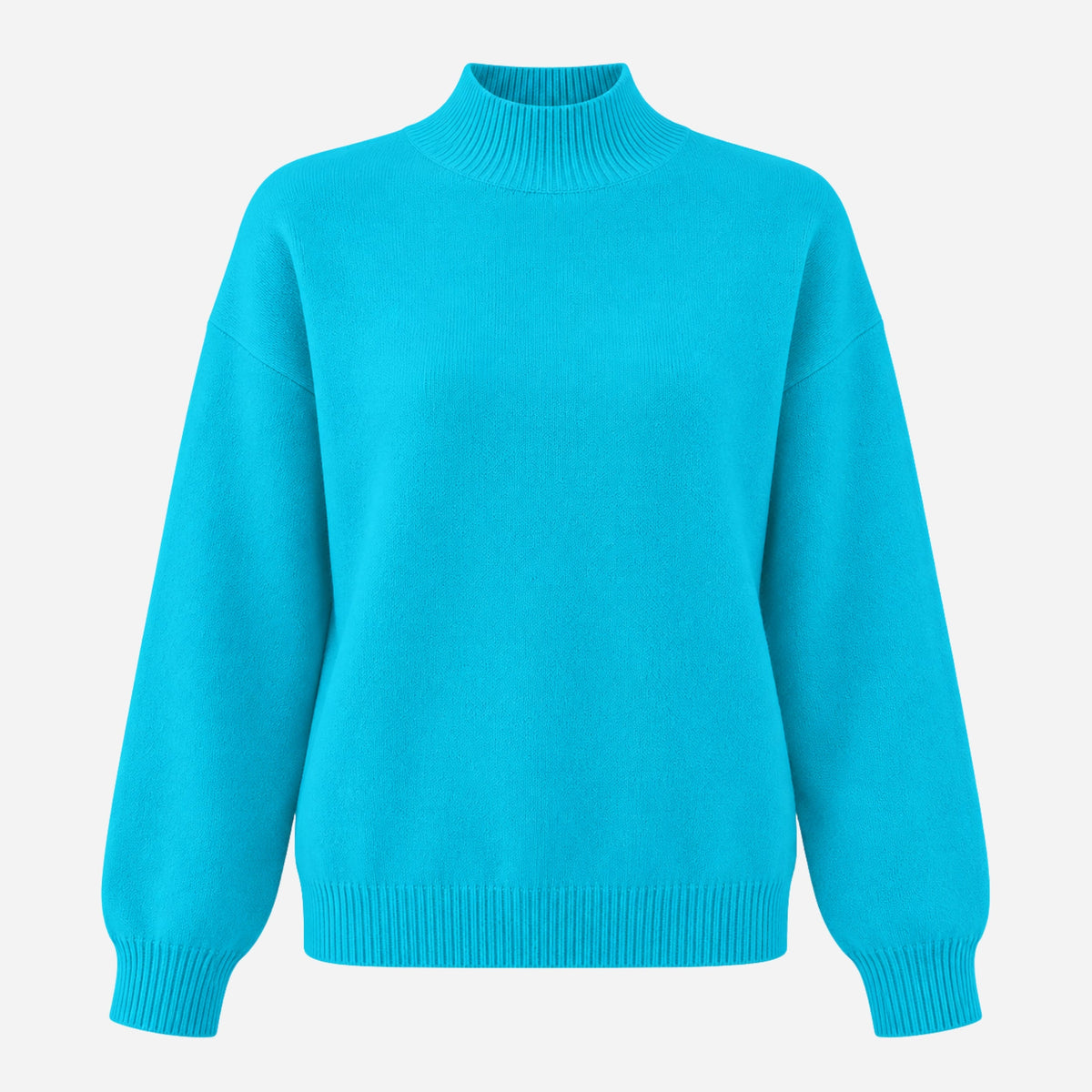Women's Ribbed High-Neck Knitted Jumper-Fowsa