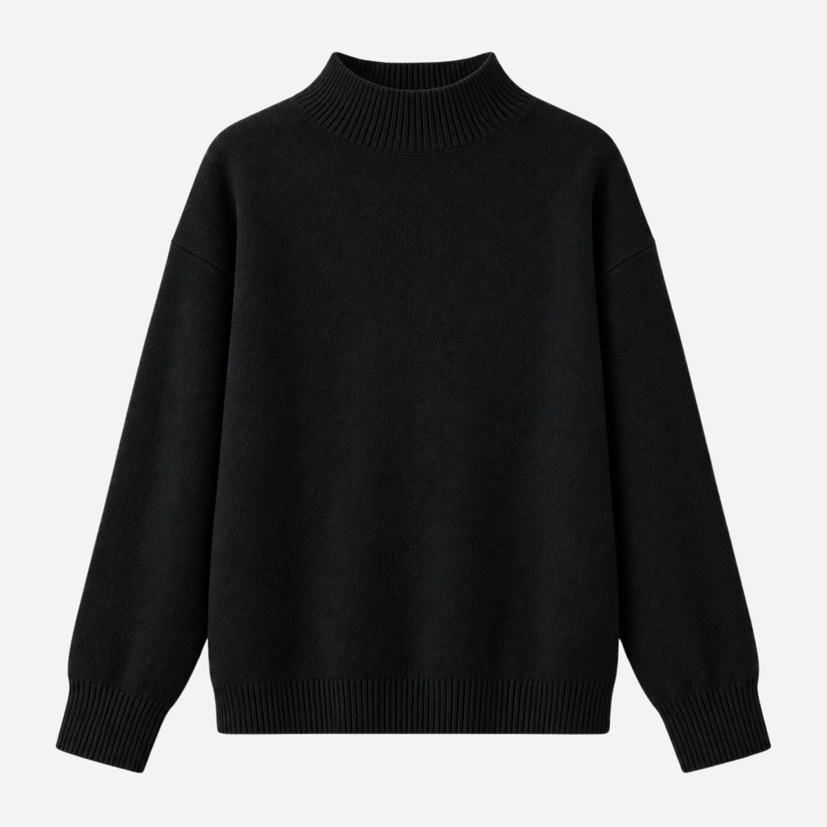 Women's Ribbed High-Neck Knitted Jumper-Fowsa