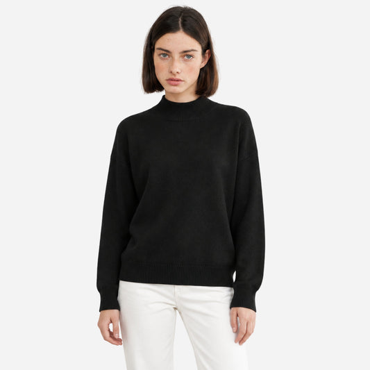 Women's Ribbed High-Neck Knitted Jumper-Fowsa