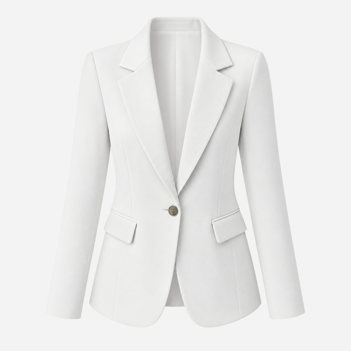 Women’s Single-Button Notched-Lapel Tailored Blazer-Fowsa