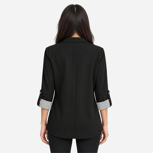 Women’s Single Button Tailored Blazer Jacket-Fowsa